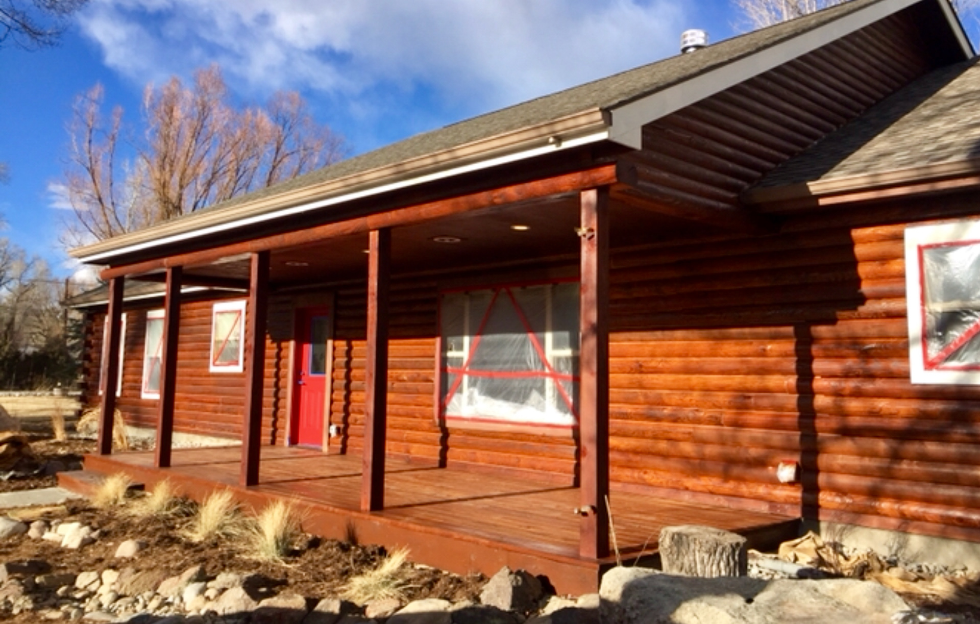 Premium Log Home Staining