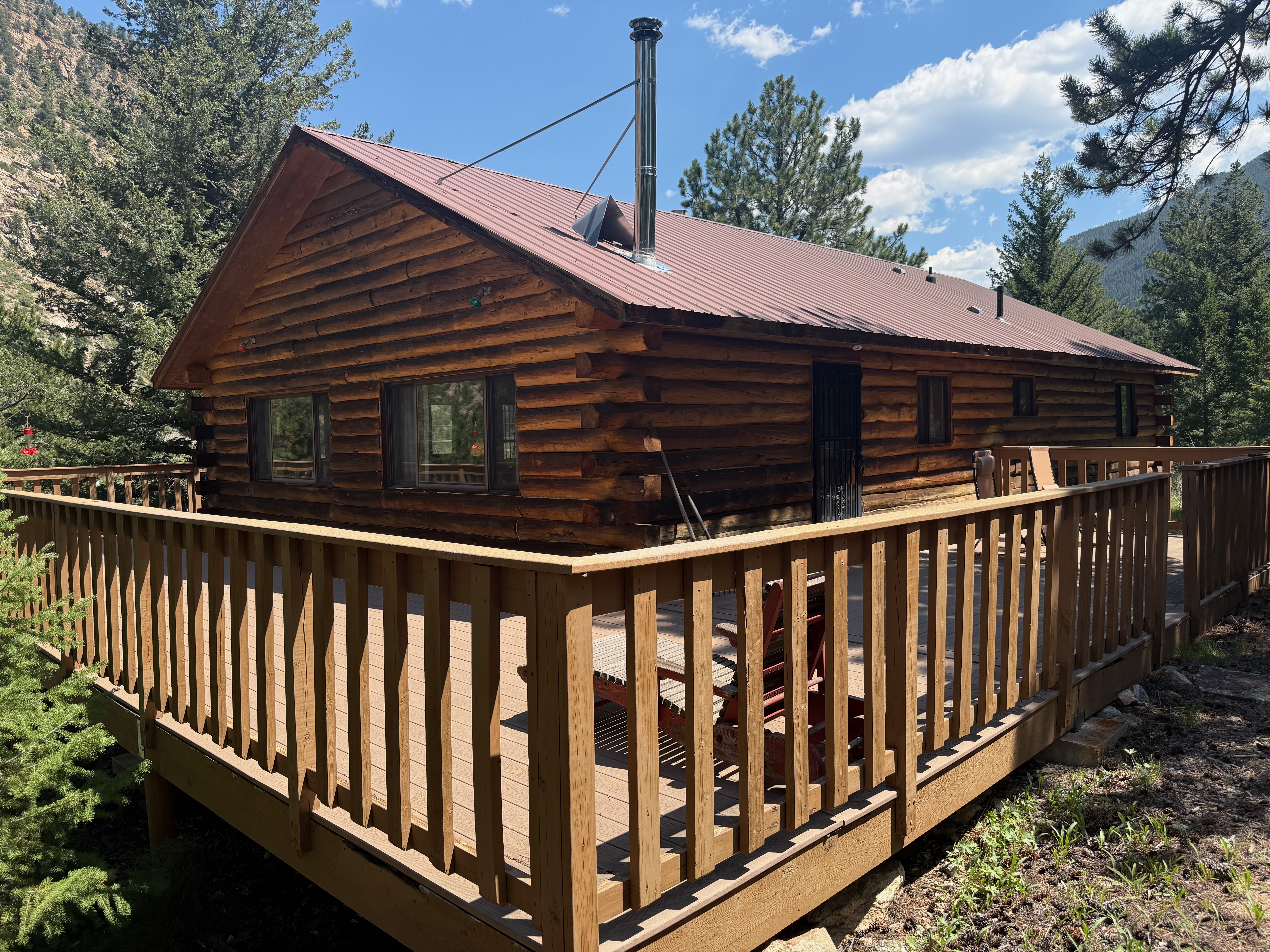 Foundation and lower log course maintenance work